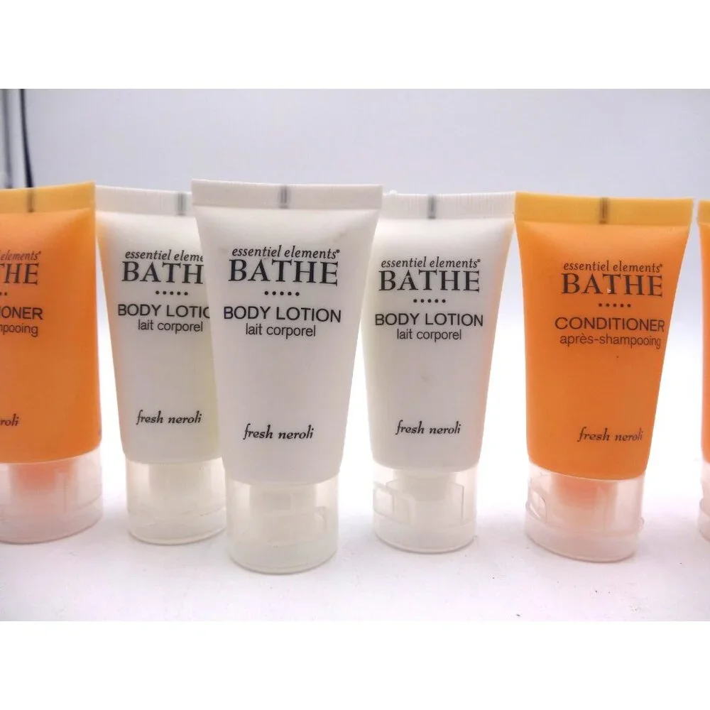 Essential Elements‎ BATHE Travel Size Toiletries 16 Lotion Shampoo Conditioner